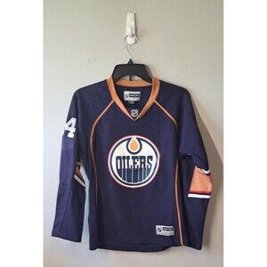 SHELDON SOURAY #44 EDMONTON OILERS CCM RBK REPLICA NAVY HOCKEY JERSEY S Women's